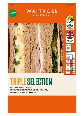 Waitrose Triple Sandwich Selection (each)